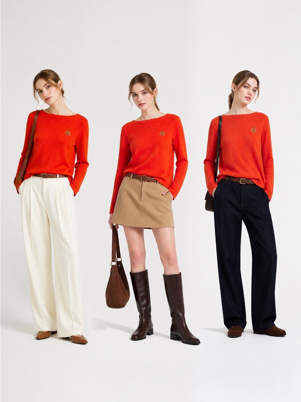 Lauren Ralph Lauren Women Classic Boatneck Long Sleeve 90's Knit Medium Sweater